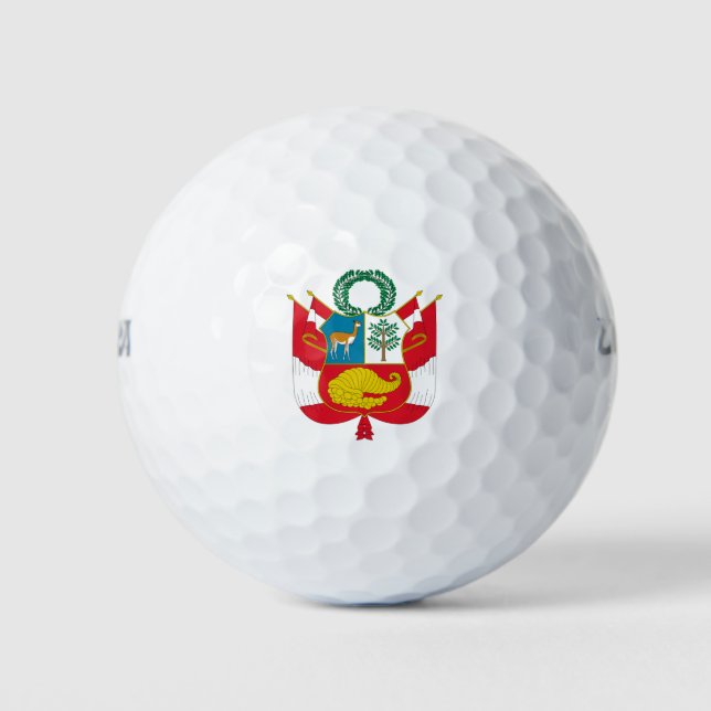 Pelotas De Golf emblema de perú (Anverso)