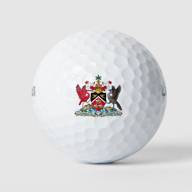 Pelotas De Golf emblema de trinidad y tobago (Anverso)