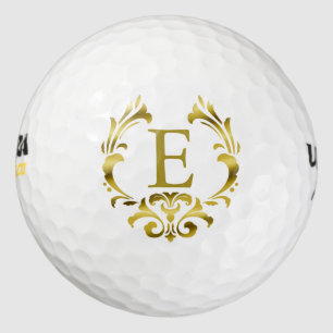 Pelotas De Golf Emblema del monograma del Relieve metalizado