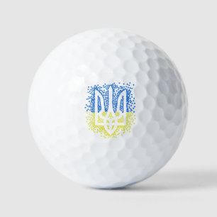 Pelotas De Golf emblemático tridente ucraniano tryzub dispersando