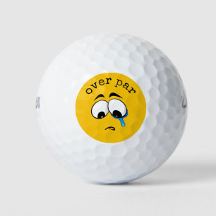 Pelotas De Golf Emoji amarilla triste