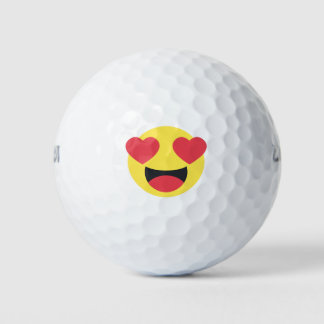 Pelotas De Golf Emoji de cara de ojos cardíacos