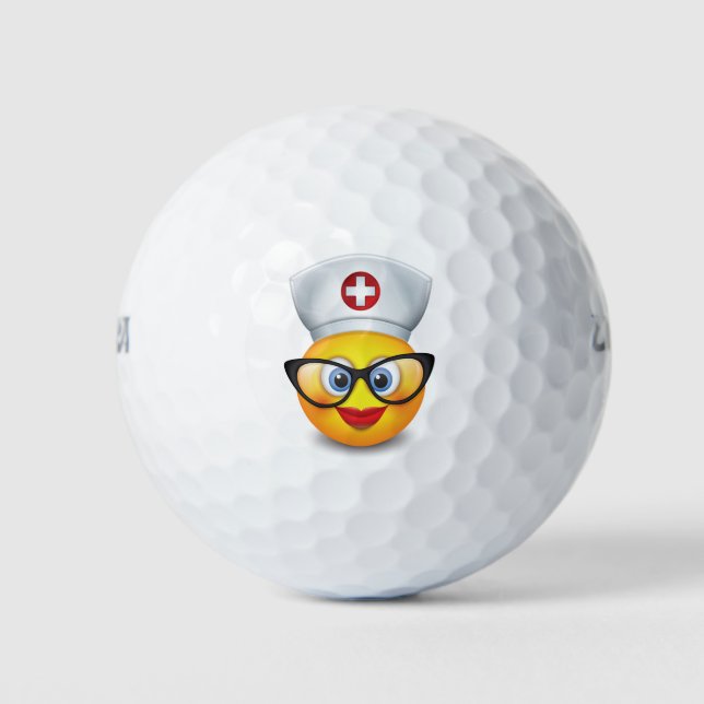 Pelotas De Golf Emoji de enfermería (Anverso)