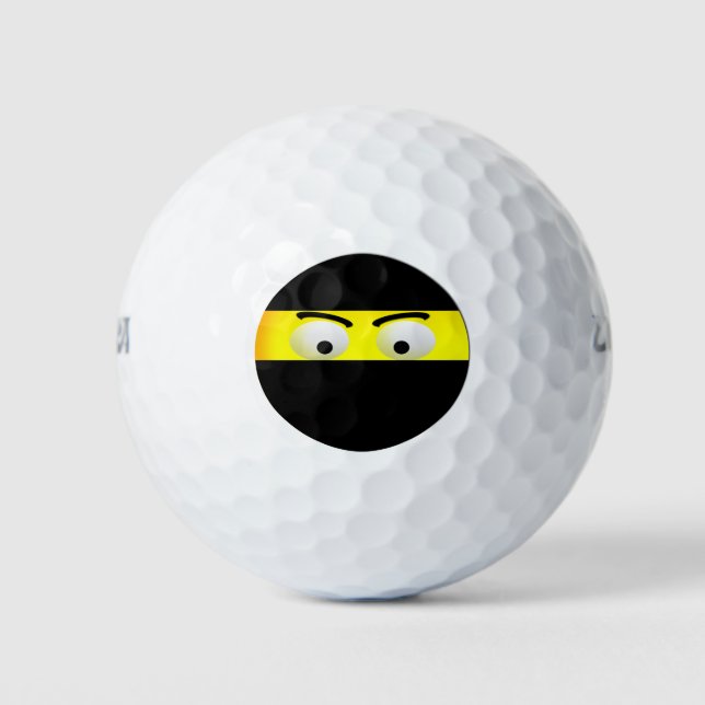 Pelotas De Golf Emoji Ninja (Anverso)