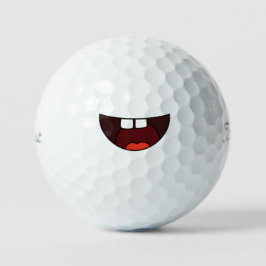Pelotas De Golf Emoticon del día de los locos tontos de boca