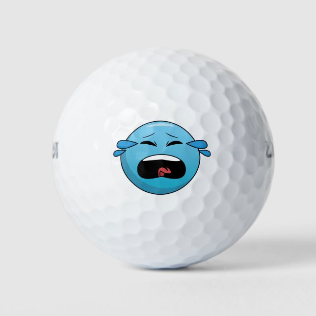 Pelotas De Golf Emoticón en llanto (Anverso)
