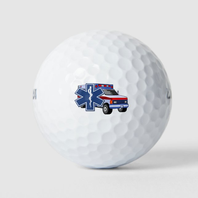 Pelotas De Golf EMT EMS Ambulancia (Anverso)