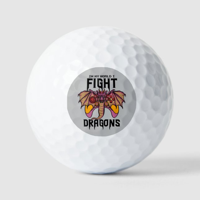 Pelotas De Golf En mi mundo lucho contra los dragones (Anverso)
