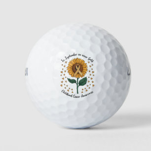Pelotas De Golf En Septiembre Usamos Oro Conciencia del Cáncer Inf