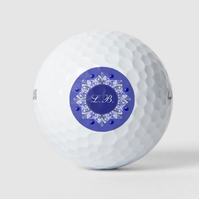 Pelotas De Golf encaje cerámico Azul de Grecia (Anverso)