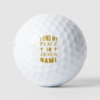 Pelotas De Golf Encuentro mi paz en nombre de Jesús