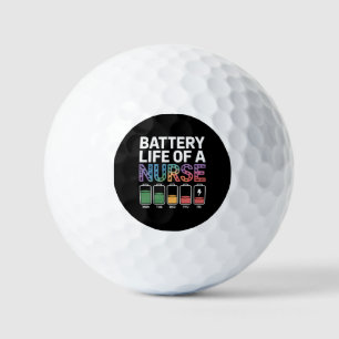 Pelotas De Golf Enfermera Divertida Frase Vida de Batería Colorido