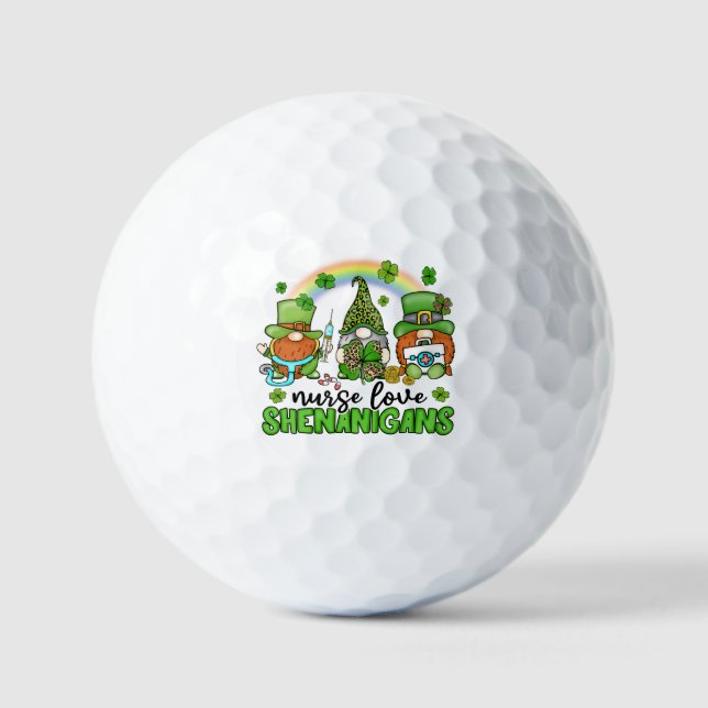 Pelotas De Golf Enfermera Love Shenanigans St. Patrick's (Anverso)