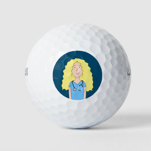 Pelotas De Golf Enfermera rubia (Anverso)