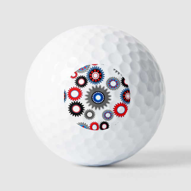Pelotas De Golf Engranajes coloridos (Anverso)