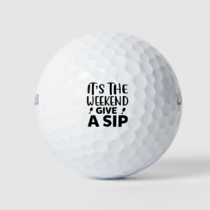 Pelotas De Golf Es fin de semana dar un sorbo