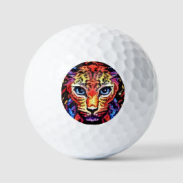 Pelotas De Golf Esa Mirada de Leopardo Colorida