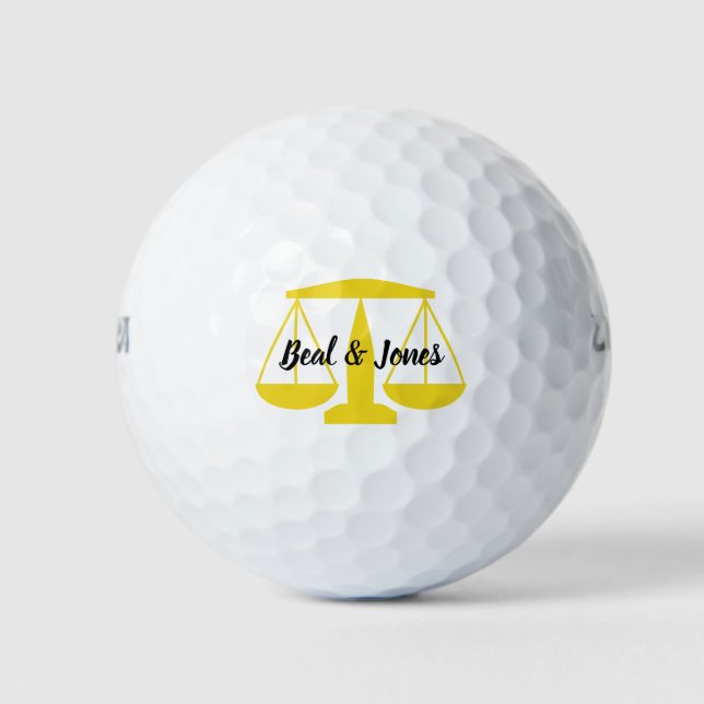 Pelotas De Golf Escalas personalizadas de justicia (Anverso)