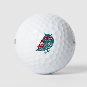 Pelotas De Golf Escandias Navidades Owl Angel Blue Y Red Scandia