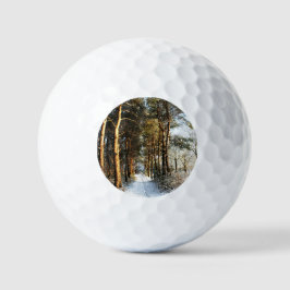Pelotas De Golf Escena de nieve forestal va gbcna