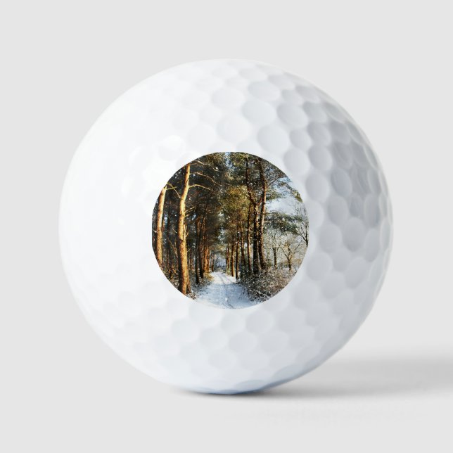 Pelotas De Golf Escena de nieve forestal va gbcna (Anverso)