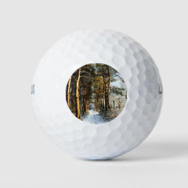 Pelotas De Golf Escena de nieve forestal wu gbcnm