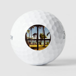 Pelotas De Golf Escena tropical de la playa de Fiji ssf gbcna