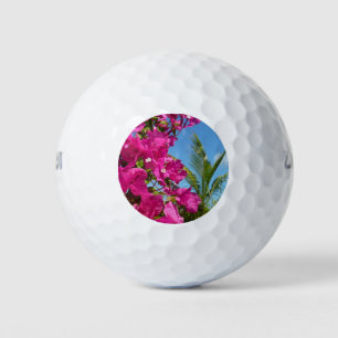 Pelotas De Golf Escenario natural tropical de buganvillas y palmer
