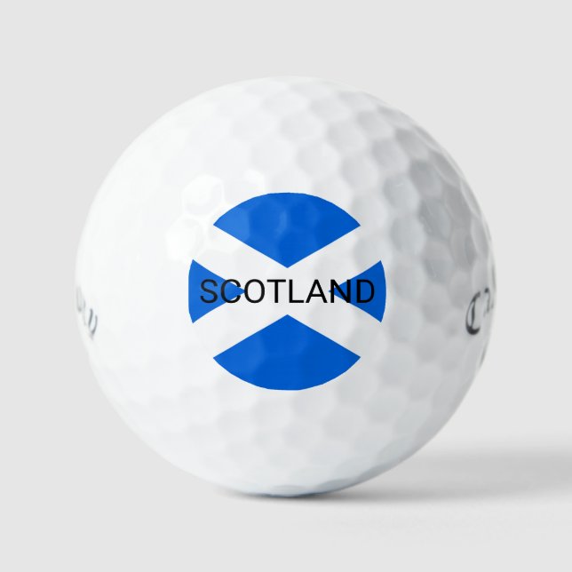 Pelotas De Golf Escocia Bandera Escocia css gbcnt (Anverso)