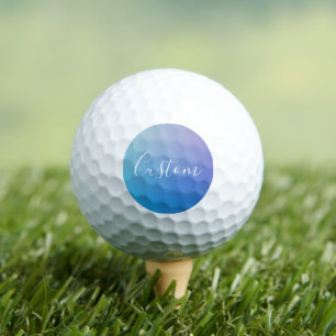 Pelotas De Golf Escritura de guiones editable moderna   Ombre colo