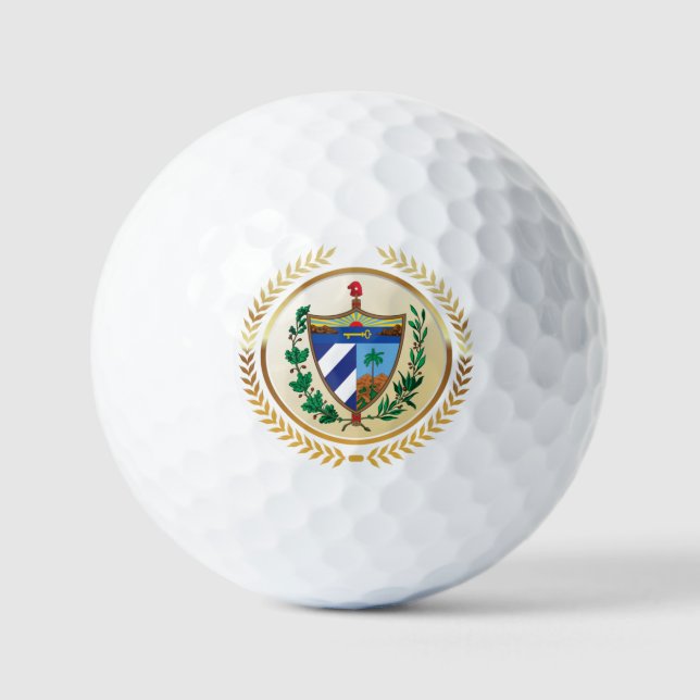 Pelotas De Golf Escudo de armas de Cuba (Anverso)
