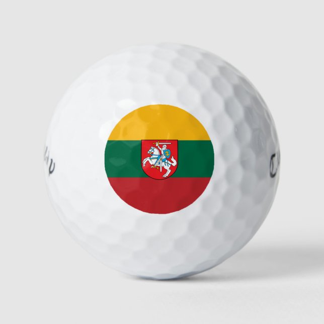 Pelotas De Golf Escudo de armas de la bandera de Lituania (Anverso)