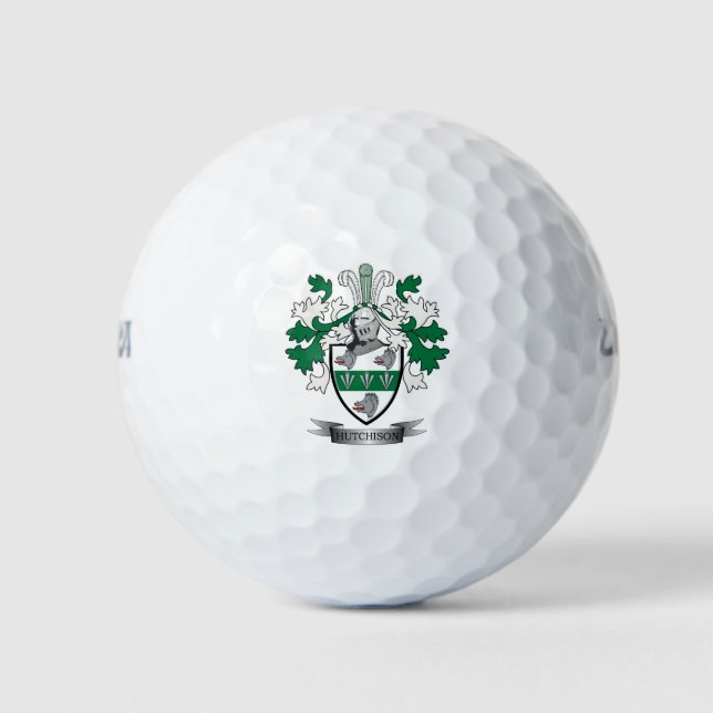 Pelotas De Golf Escudo de armas de la familia Hutchison (Anverso)
