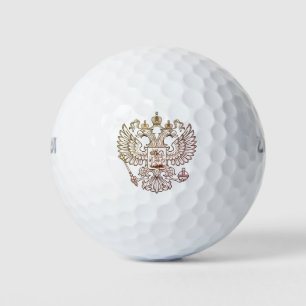 Pelotas De Golf Escudo de armas de Rusia - versión blanca