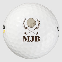 Pelotas De Golf Escudo de monograma