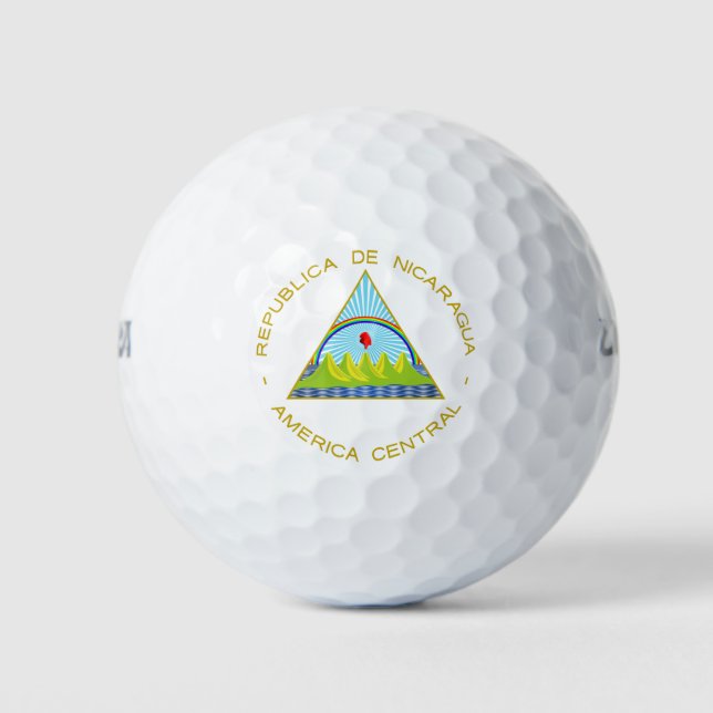 Pelotas De Golf Escudo de Nicaragua (Anverso)