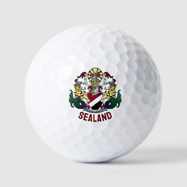 Pelotas De Golf Escudo del Principado de Sealand (Anverso)