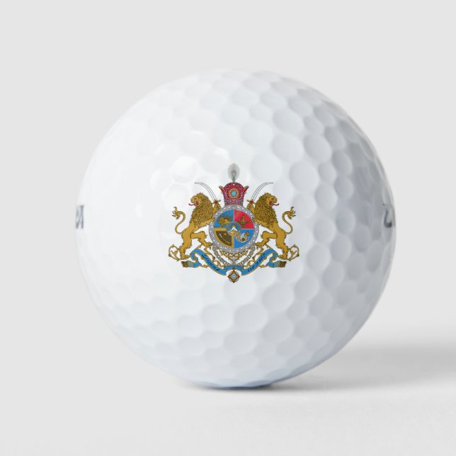 Pelotas De Golf Escudo imperial de armas del Irán (1925-1979) (Anverso)