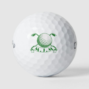 Pelotas De Golf Escudo Real Personalizado Golf, Personalizado Mono