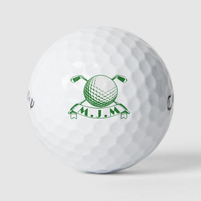 Pelotas De Golf Escudo Real Personalizado Golf, Personalizado Mono (Anverso)