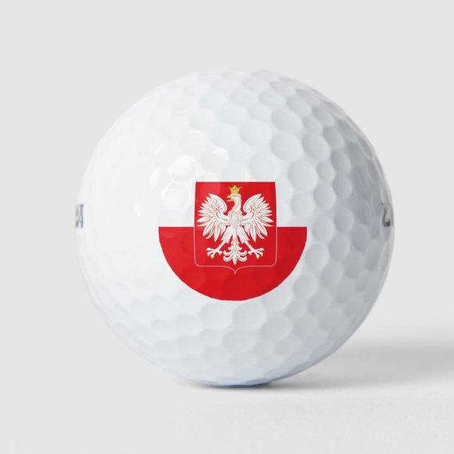 Pelotas De Golf Escudo rojo de águila polaca (Anverso)