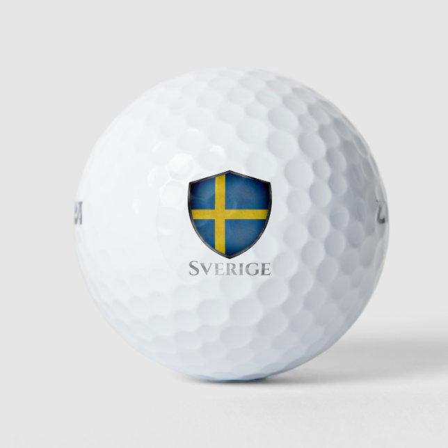 Pelotas De Golf Escudo Sverige de Suecia (Anverso)