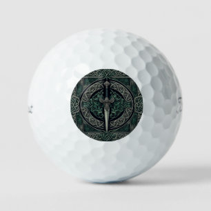 Pelotas De Golf Espada verde celta y plateada