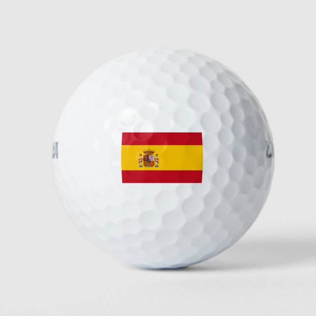 Pelotas De Golf España - Bandera nacional - Corriente (Anverso)