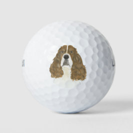 Pelotas De Golf Español Springer inglés rojo y blanco