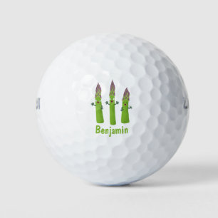 Pelotas De Golf Espárrago lindo cantando trío de verduras personal