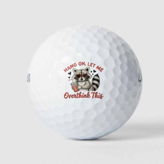 Pelotas De Golf Espera, déjame repensar este humor de mapache dive (Anverso)