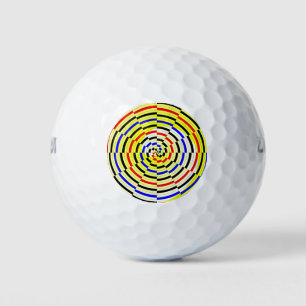 Pelotas De Golf Espirales amarillas de Kenneth Yoncich