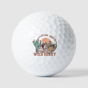 Pelotas De Golf Espíritu libre, corazón salvaje