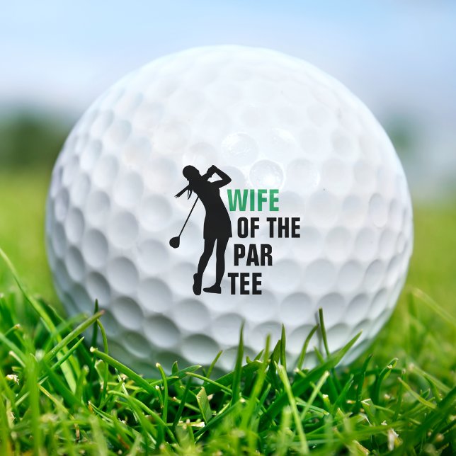 Pelotas De Golf Esposa del Par Tee Verde y Blanco (Wife of the Par Tee Green & White Golf Balls)